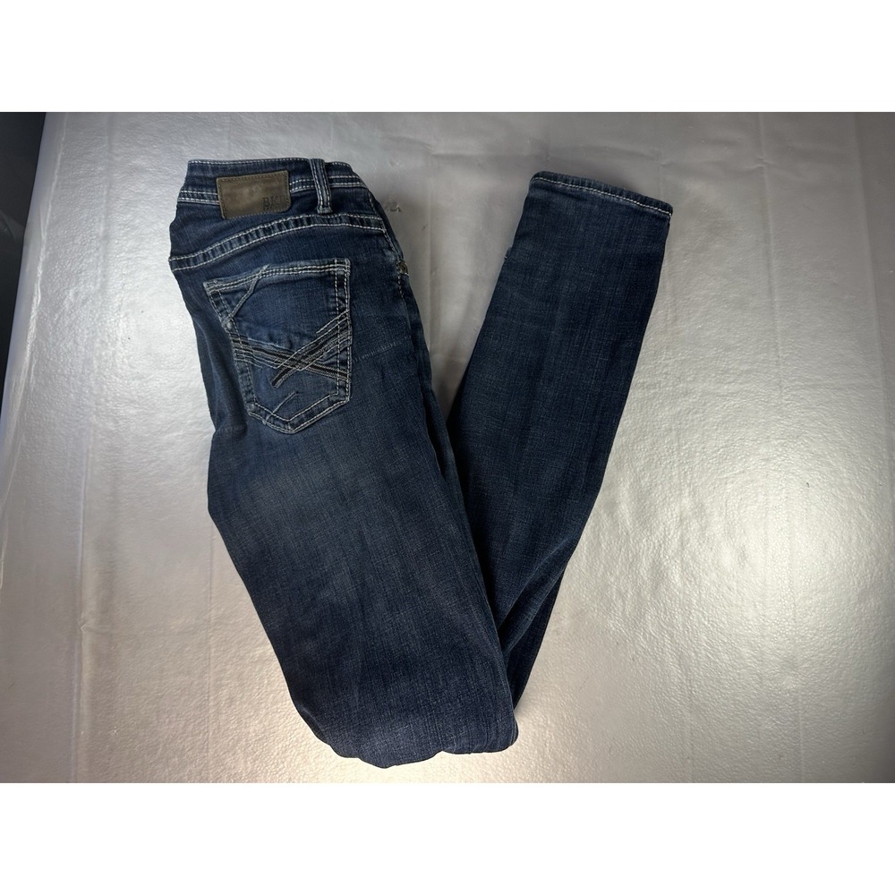 BKE Ethan Jeans Mens *29x33 Straight Medium Wash Distressed Denim Buckle